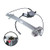 Front Right Passenger Side Power Window Regulator with Motor for 2001-2005 Honda Civic Coupe
