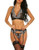ADOME Women Lingerie Set with Garter Belt Lace Bra and Panty Set Mini Babydoll Black Small