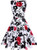 OWIN Womens Vintage 1950s Floral Christmas Dress Sleeveless Christmas Tree Pattern Party Cocktail Dress