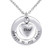 CoolJewelry Urn Necklace for Ashes Mom and Dad Always in My Heart Circle Heart Pendant Cremation Memorial Stainless Steel Jewelry