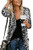 MarcoJudy Womens Leopard Print Button Down Lightweight Open Front Shirt Cardigans -XX-Large  White-