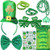 21 Pack St  Patricks Day Accessory Saint Patricks Party Favors with St Patricks Shamrock Headband Hat  Beads Necklace Mustaches Sequin Bow Clover Gla