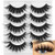 3D Soft Mink False Eyelashes Fluffy Wispy Thick Eye Lashes Full Strips Makeup Tools 5 Pairs -H6-