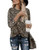 BMJL Womens Casual Cute Shirts Leopard Print Tops Basic Short Sleeve Soft Blouse -Medium  Fall Leopard 02-