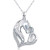 Sterling Silver Horse Necklace for Women Teens Girls White Gold Plated Cute Animal Love Heart Pendant Necklace Horse Jewelry Gifts