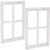 Ilyapa Window Frame Wall Decor 2 Pack - Large 18x22 Inch Rustic White Wood Window Pane Country Farmhouse Decorations