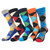 Durio Fun Socks for Men Socks Men Pack Funny Socks Dress Socks Cotton Funky Socks Crew Mens Socks Cool Socks Gifts 5 Pack Checks