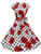 Dressystar Women Vintage 1950s Rockabilly Prom Dresses Retro Cocktail Party Dress 1956 WhiteBlackRose M