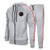 MANTORS Mens Hooded Athletic Tracksuit Full Zip Casual Jogging Gym Sweat Suits gray-2XL