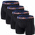 SUMABA Mens Underwear Boxer Briefs with Fly  Bamboo Boxer Briefs for Men Pack Black xl