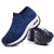 Womens Walking Shoes Sock Sneakers - Breathable Mesh Slip On Lady Girls Work Nursing Easy Shoes Platform Loafers Royal Blue 9 5