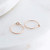Extra Thin Rose Gold Filled Hoop Earrings 8mm Handmade Delicate Hammered