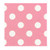 JAM PAPER Small Polka Dot Beverage Napkins - 5 x 5 - Light Pink with Polka Dots - 16-Pack