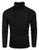 COOFANDY Mens Slim Fit Turtleneck Sweater Casual Long Sleeves Pullover Sweaters Cable Knitted Sweater Black