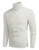 COOFANDY Mens Slim Fit Turtleneck Sweater Casual Knitted Pullover Sweater White