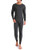 DAVID ARCHY Mens Ultra Soft Warm Stretchy Cotton Fleece Lined Base Layer Top and Bottom Thermal Set Long John with Fly -XL  Heather Dark Gray-