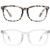 MEETSUN Blue Light Blocking Glasses  Anti Eye Strain Headache -Sleep Better- Computer Reading Glasses UV400 Transparent Lens -B -Leopard - Transparent