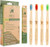 GreenBoss Bamboo Toothbrush with Charcoal Infused Bristles -Medium-Soft- - Pack of 4 Eco-Friendly  100 Organic and Biodegradable Toothbrushes for Adu