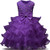 NNJXD Girl Dress Kids Ruffles Lace Party Wedding Dresses Size -130- 5-6 Years Deep Purple