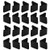 uxcell 40mm x 40mm Angle Iron Foot Pads L Shaped PVC Furniture Desk Leg Caps End Covers Floor Protector Black 20 Pcs