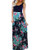Bluetime Womens Summer Boho Sleeveless Floral Print Tank Long Maxi Dress -Navy Blue  L- Bluetime Womens Summer Boho Sleeveless Floral Print Tank Long Maxi Dress -Navy Blue  L-