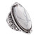 LadayPoa Womens Oval Alloy Large Two Cubic Zircon Ring White Size 8