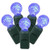 Vickerman 100 Count Single Mold G12 Berry LED Light Set with Green Wire  Blue