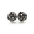 Invisible Clip On 12mm Faux Druzy Earrings for Non-Pierced Ears  Gunmetal-Tone