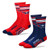 For Bare Feet Mens NHL -2-Pack--4 Stripe Deuce Crew Socks -Washington Capitals  Medium -5-10--