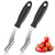 2 Pieces Jalapeno Pepper Corer Core Deseeder Stainless Steel Chili Corer Remover with Serrated Slice and Rubber Handle Seed Remover or Slice Off Veget
