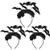3 Pieces Halloween Bat Headbands Black Bat Wings Headband Costume Accessory for Halloween Party