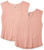 Marky G Apparel Womens Festival Sleeveless V -2 Pack- Neck T-Shirt  Desert Pink  X-Small