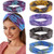 5 Pack Boho Headbands for Women Bandeau Headbands Elastic Hair Bands Criss Cross Twisted Head Wrap Yoga Running Turban Hairband Hair Accessories for W