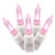 Vickerman 50 Count Single Mold Italian LED Light Set with White Wire  Pink