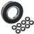 ABEC 9 Skateboard Bearings 608 RS  8 Pack  High Speed Bearings for Skateboards  Longboards  Spinners  Scooters Black