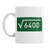 80th Birthday Square Root Gift Mug Present for 80 Men Women 10oz Coffee Mug