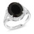 Gem Stone King Black Onyx 925 Sterling Silver Womens Ring -4 82 Cttw Gemstone Birthstone- -Size 6-