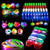 68PCS LED Light Up Toys Party Favors for Kids-Adults  Glow in the Dark Party Supplies include 40 Finger Lights  8 Jelly Rings  7 Light Up Animals Ring