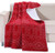 Greenland Home Holly Quilted Cotton Throw with Cross Stitching, Red