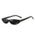 Retro Rectangle Sunglasses for Women Small Clout Goggles Fashion Designer Cool Square Shades Dollger Black