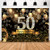 Sensfun 7x5ft Happy 50th Birthday Party Photography Backdrop Glitter Black and Gold Balloons Background for Woman Fabulous 50 Bday Party Decorations S