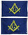AES 3x5 Embroidered Mason Masonic Lodge Double Sided 210D Nylon Flag 3x5 Clips Fade Resistant Double Stitched Premium Penant House Banner Grommets