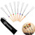 Tooeary 8 Pcs Camping Campfire BBQ Forks Hot Dog Marshmallow Telescoping Roasting Fork Rotating Skewers Sticks with Storage Bag