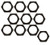 Allstar ALL18289-10 Black Thread Aluminum Jam Nut  -Pack of 10-