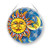 Amia Sun and Moon  Medium Circle Glass Suncatcher  Multicolored
