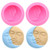 Amurgo 2 Pack Silicone Soap Molds  Moon Face Round Silicone Mold for Handmade Bath Bomb  Soap Making  Lotion Bar  Pudding  Muffin  Chocolate  Candy -