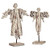 Creative Co-op Set of 2 Distressed Cream Resin Angels on Stands