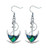 Aqua 79 Abalone Paua Shell Earring  Dangle Hook Ocean Silver Jewelry - Anchor