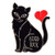 Avamie Good Luck Black Cat Enamel Lapel Pin