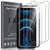 LK 3 Pack Screen Protector Compatible with iPhone 12 Pro Max 6-7- inch Tempered Glass HD Clear Easy Frame Installation Case Friendly